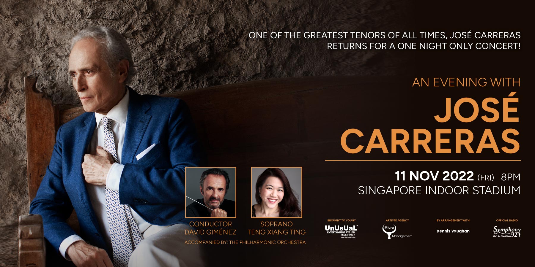 An Evening with José Carreras (Postponed) Banner