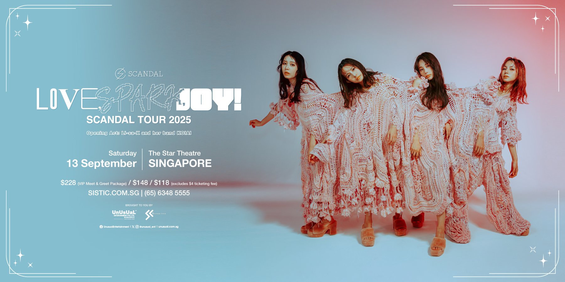 SCANDAL Tour 2025 “Love, Spark, Joy!” Banner